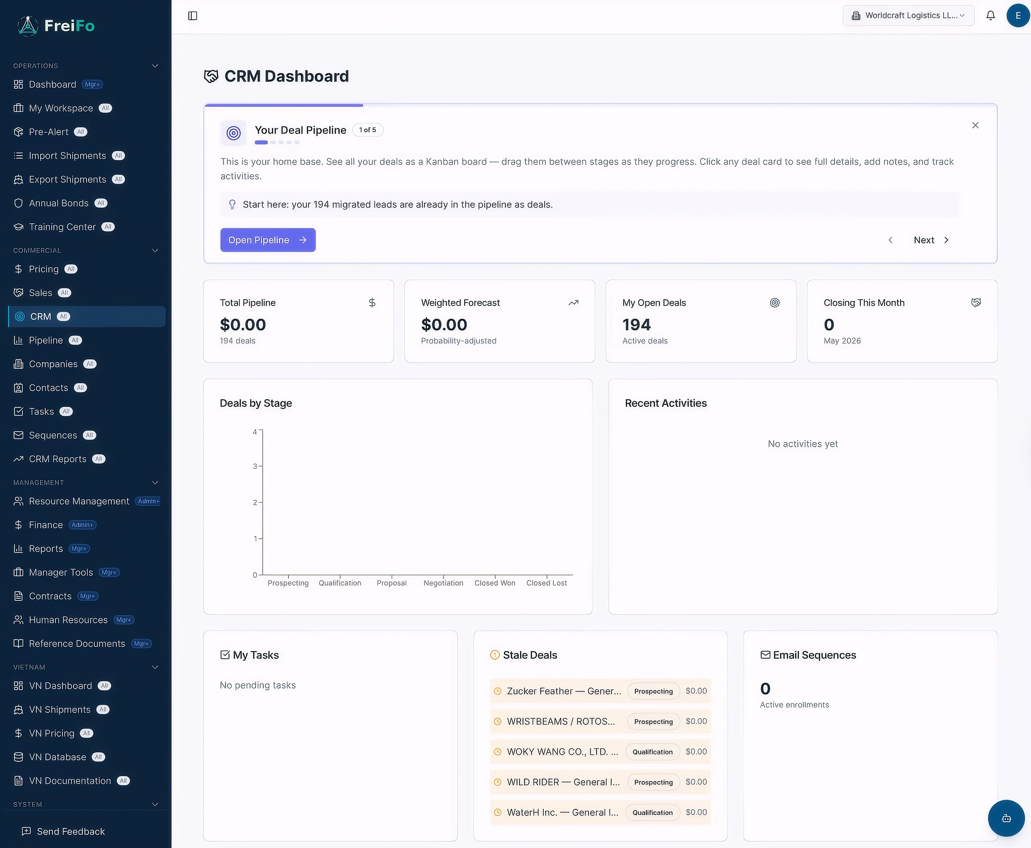 FreiFo logistics operations platform